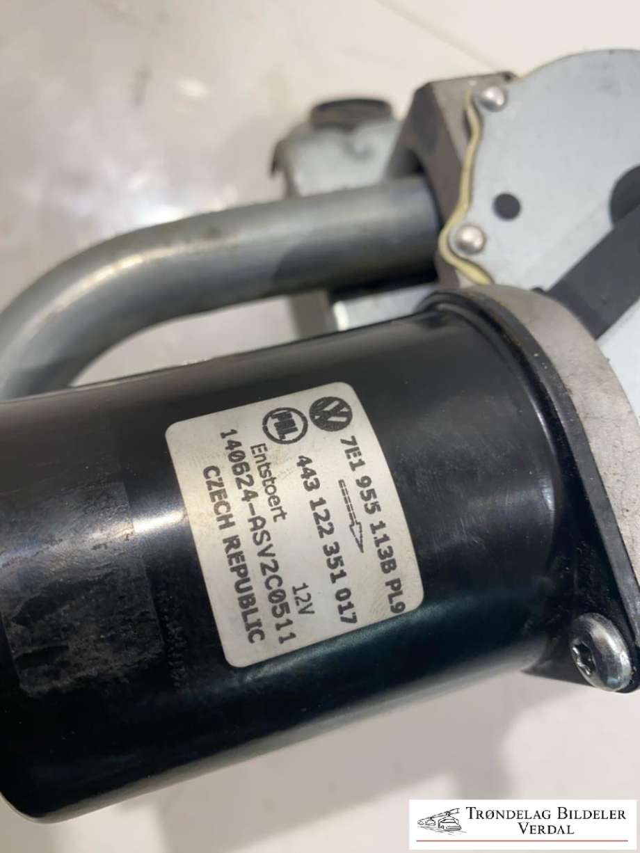 Viskermotor frontrute komplett m/overføring til VW Transporter / Caravelle 2009-2015 (Fase 2) (T5) (T5) (7E1955113BPL9|)