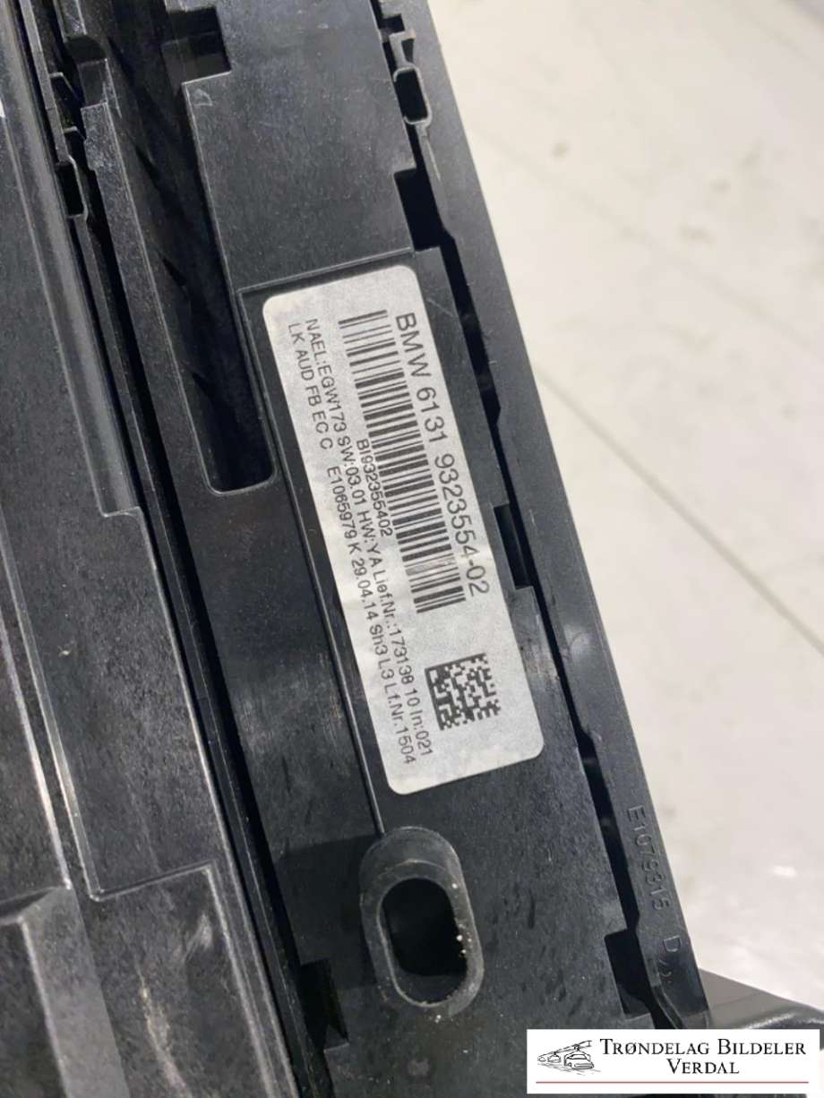 Varmeapparat betjening til BMW 4-Serie 2013-2020 (F32/F33/F36) (F32/F33/F36) (6131932355402|)
