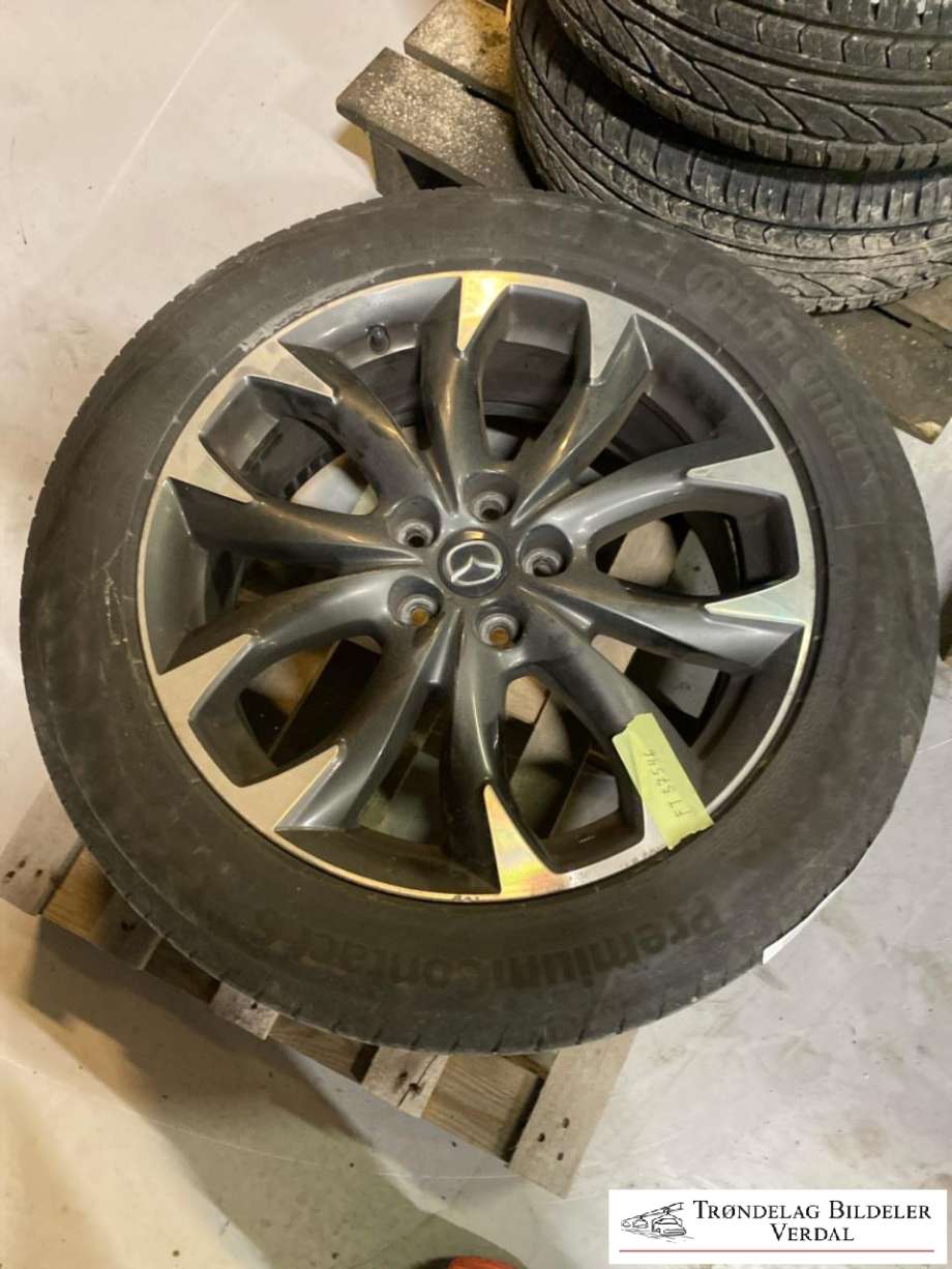 Hjulsett aluminium sommer til Mazda CX-5 2012-2017 (Type I) (CONTINTAL PREMIUM 6|225/55R19|DOT: 0222|DYBDE: 6MM)