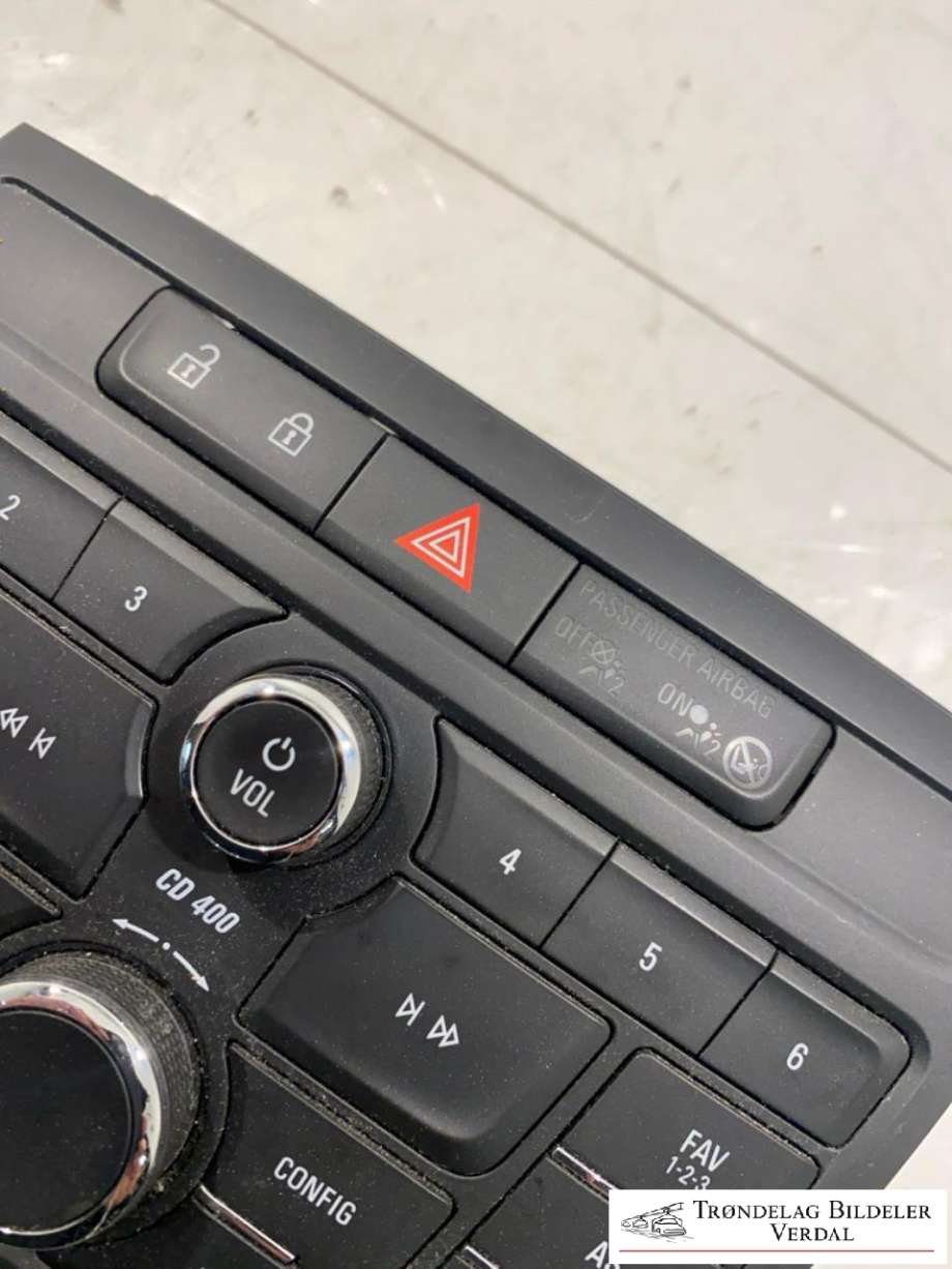 Bilstereo betjeningspanel til Opel Zafira Tourer 2012-2018  (A2C53375838|)