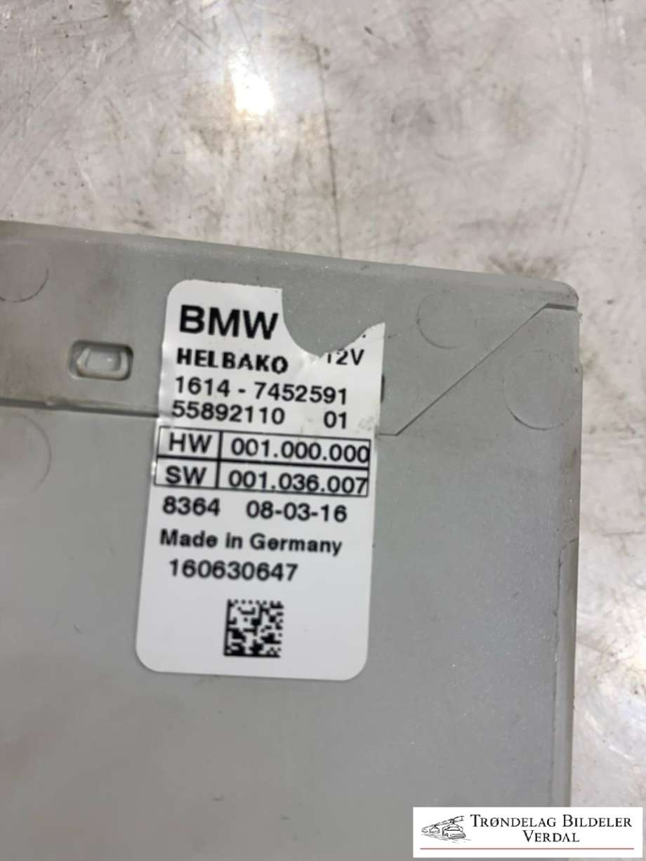 Styreenhet drivstoffpumpe til BMW 2-Serie, Active/Gran Tourer 2014-->> (F45/F46) (F45/F46) (16147452591|)