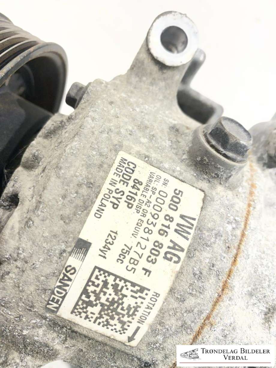 Aircondition kompressor til Škoda Rapid 2012-2019  (5Q0816803F|)