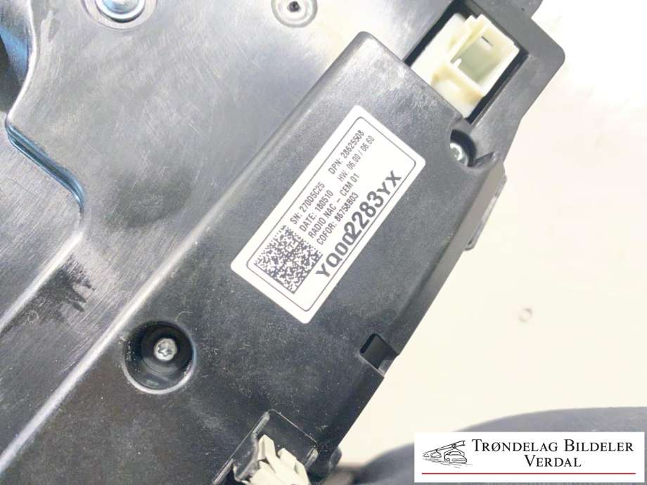 Bilstereo navigasjon betjeningspanel til Opel Grandland X 2017-->> (YQ002283YX|28625508|)