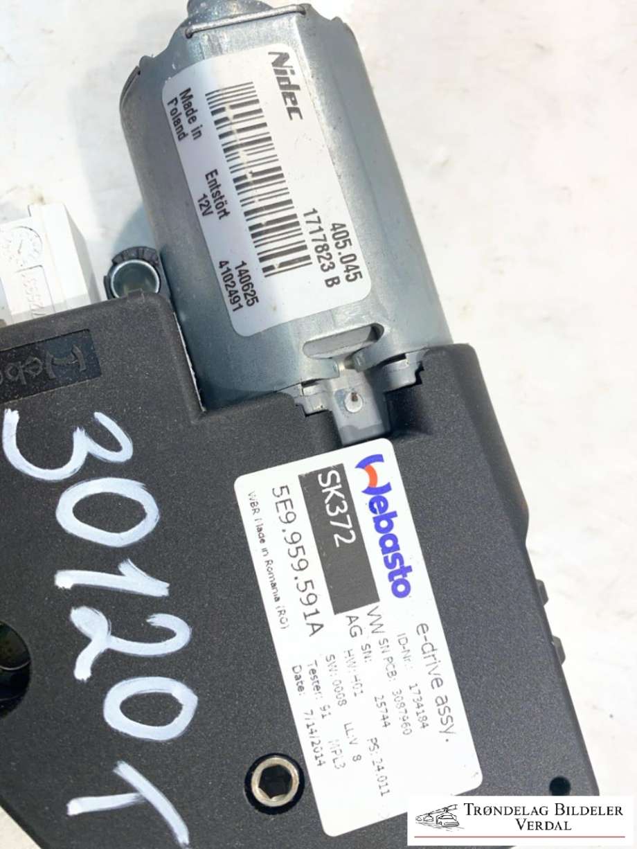 Takluke motor til Škoda Octavia 2013-2016 (Type III, Fase 1) (5E9959591A|)