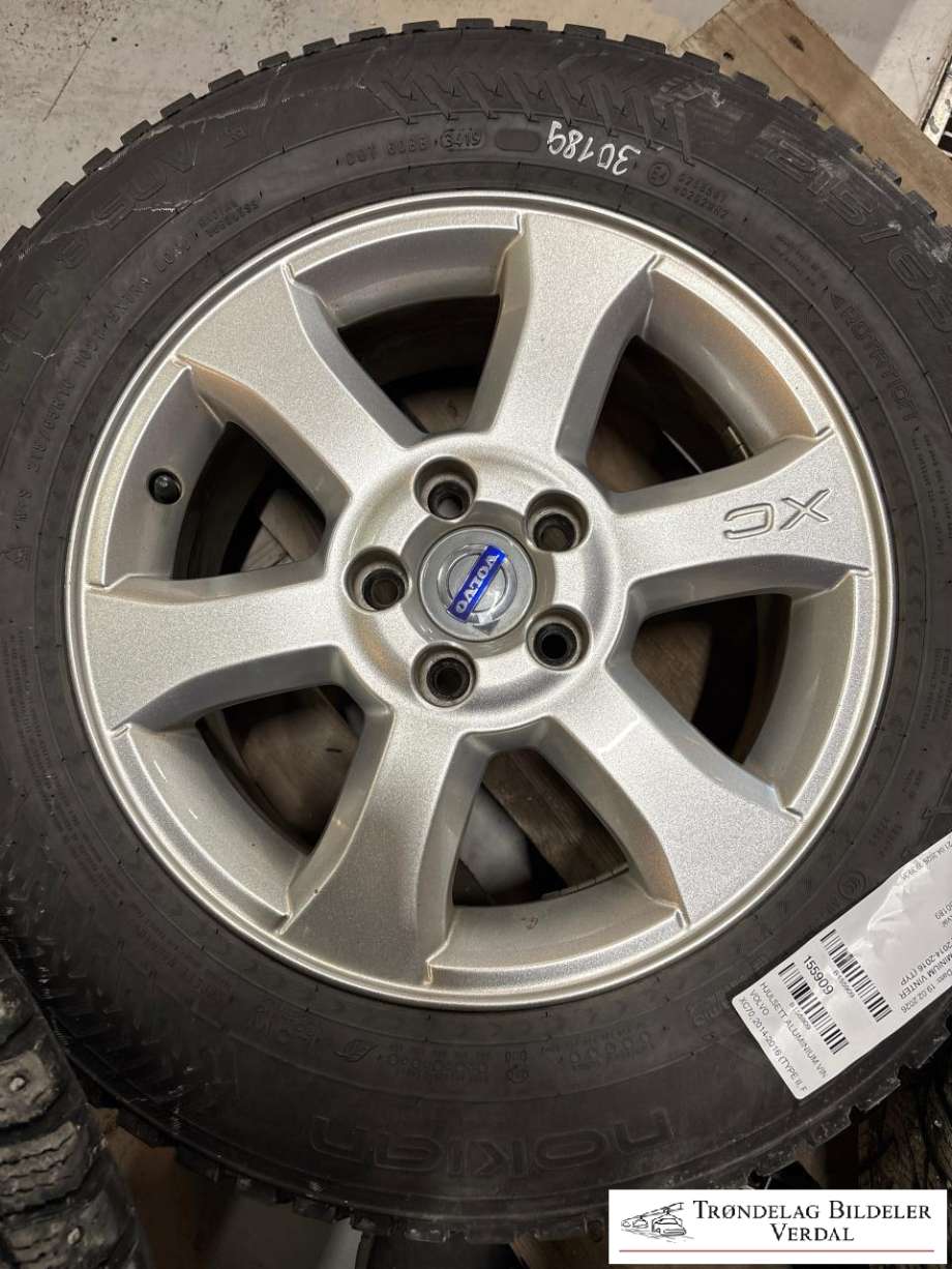 Hjulsett aluminium vinter til Volvo XC70 2014-2016 (Type II, Fase 2)  (NOKIA HAKKA 8|215/65R16|DOT: 3419|DYBDE 7MM)