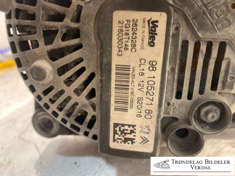 Dynamo diesel til Peugeot 308 2013-2021 (Type II)  (9810527180|)