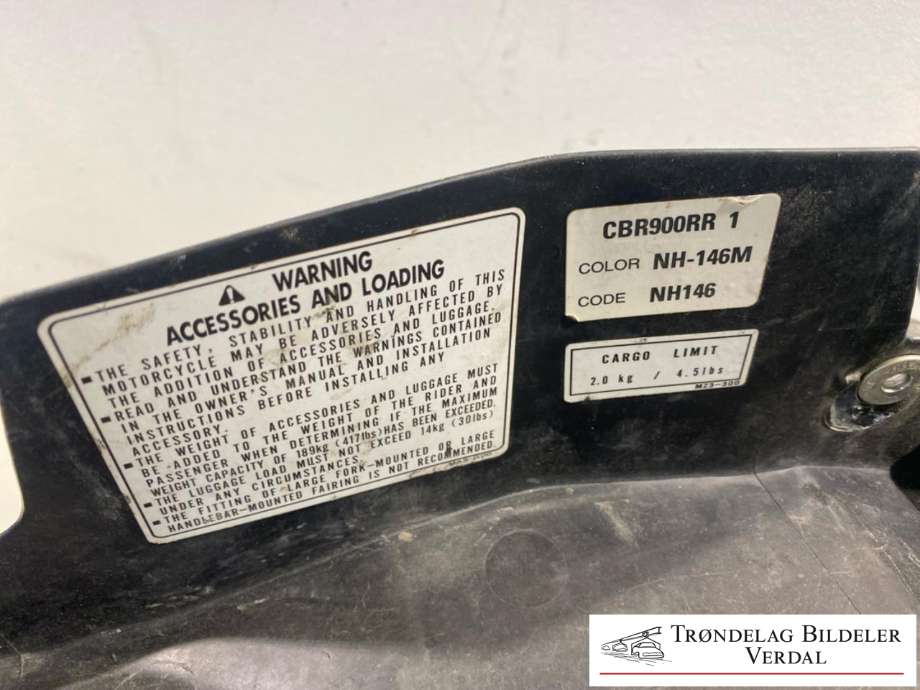 MC, Deksel, innerskjerm til MC Honda CBR945RR 2002-2004  (NH146M|)