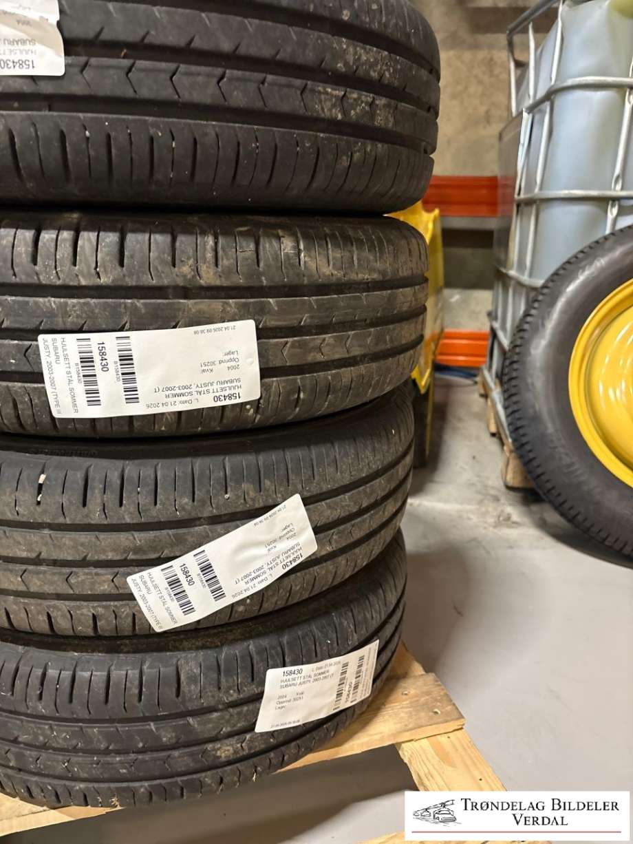 Hjulsett stål sommer til Subaru Justy 2003-2007 (Type III)  (CONTINENTAL PREMIUM 5|175/65R14|DOT: 0817|DYBDE: 7MM)