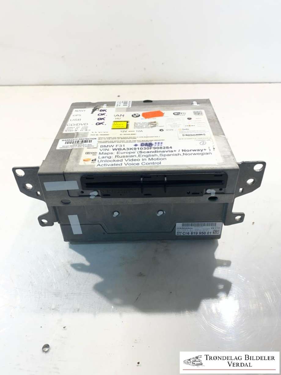 Bilstereo navigasjon spiller til BMW 3-Serie, 2012-2018 (F30/F31/F34) (F30/F31/F34) (C1681995001)
