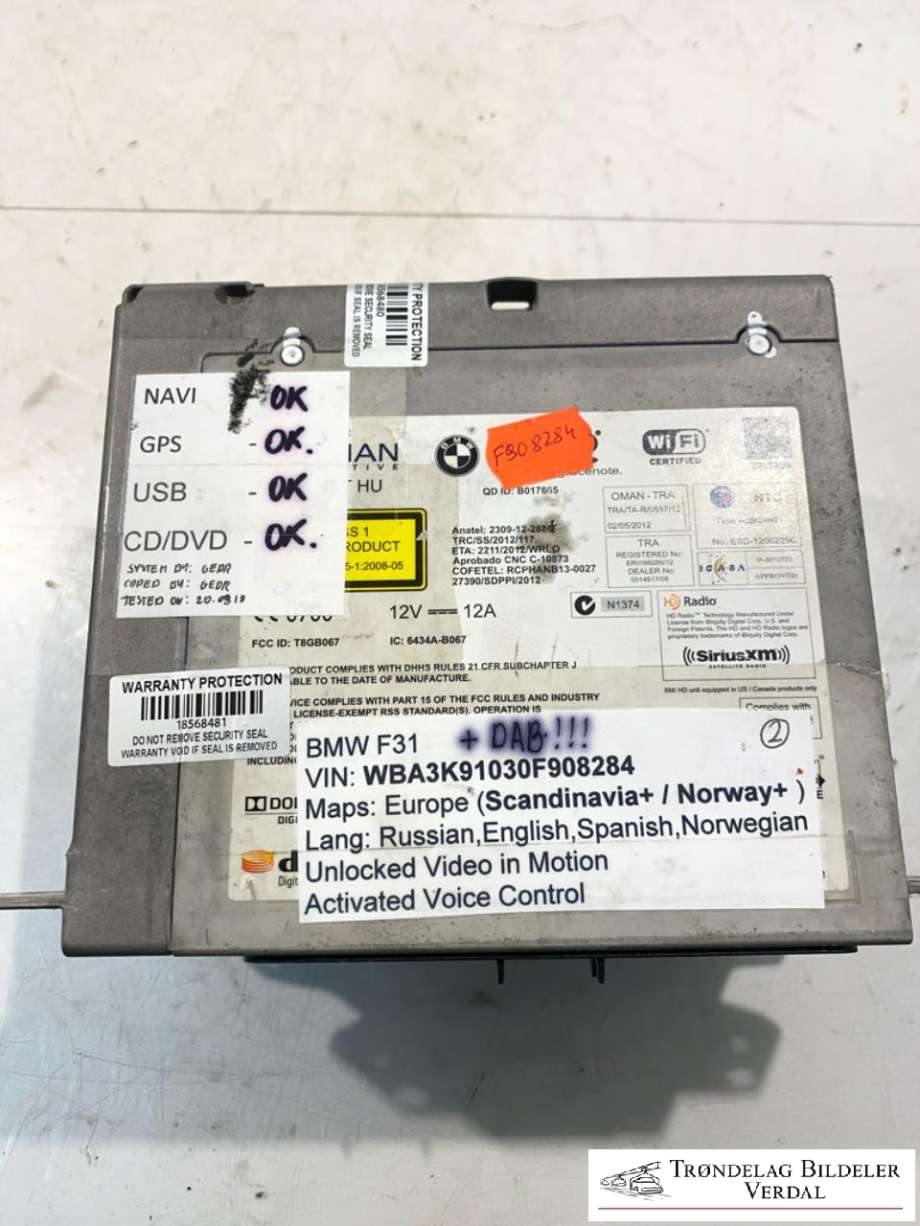 Bilstereo navigasjon spiller til BMW 3-Serie 2012-2018 (F30/F31/F34) (F30/F31/F34) (C1681995001|)