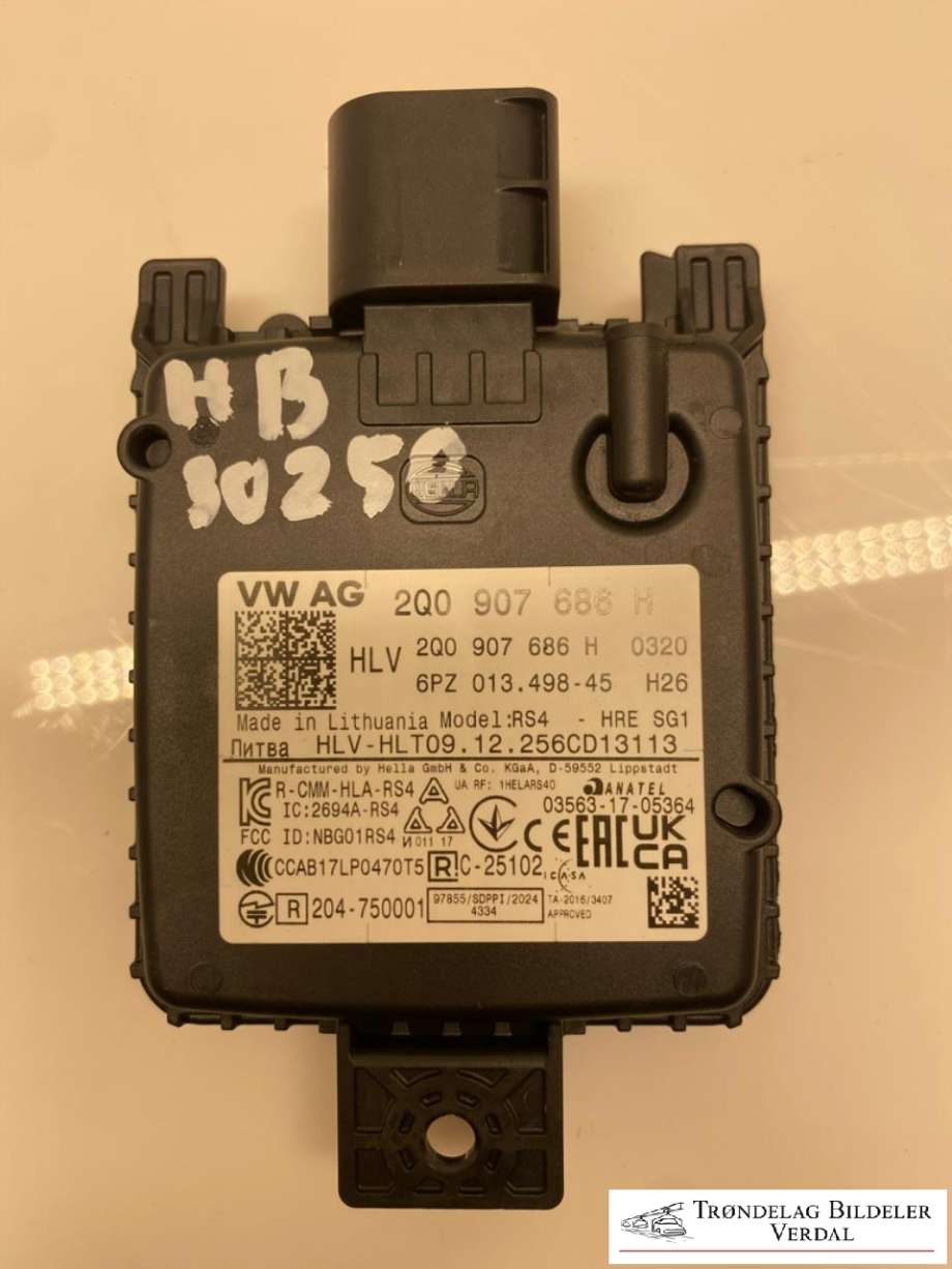 Sensor radar til Škoda Enyaq 2021-->>  (2Q0 907 686 H|)