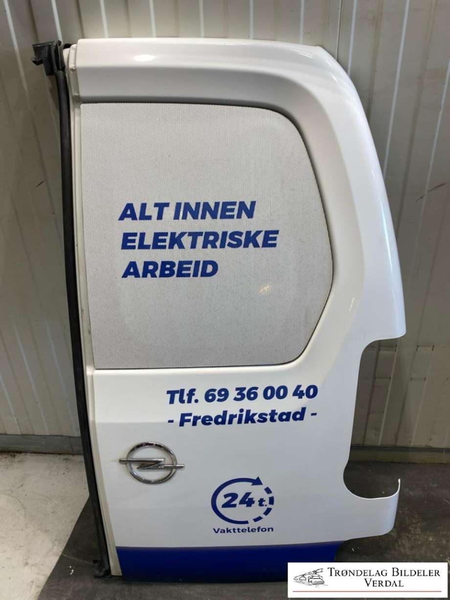 Dør høyre bak varebil til Opel Combo E 2019-->>