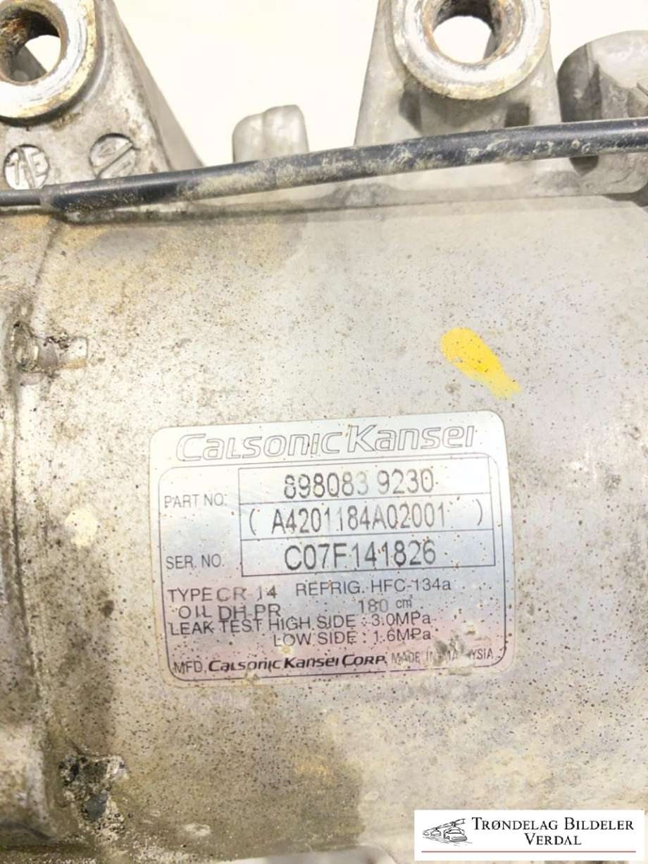 Aircondition kompressor til Isuzu D-Max 2007-2012 (Type I)  (8980839230|)