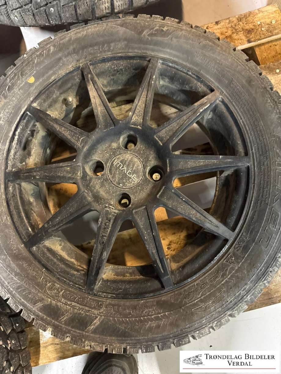 Hjulsett aluminium vinter til Mopedbil Ligier JS50 2015-2024 (Type I)  (FALKEN PIGG|155/65R14|DOT  3720|DYBDE: 7MM)