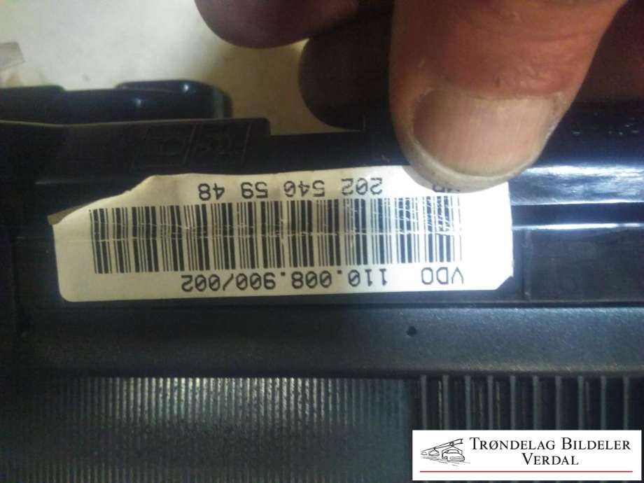 Instrumentpanel til Mercedes C-Klasse 1993-2000 (W202) (W202) (VDO|2025405948||351518)