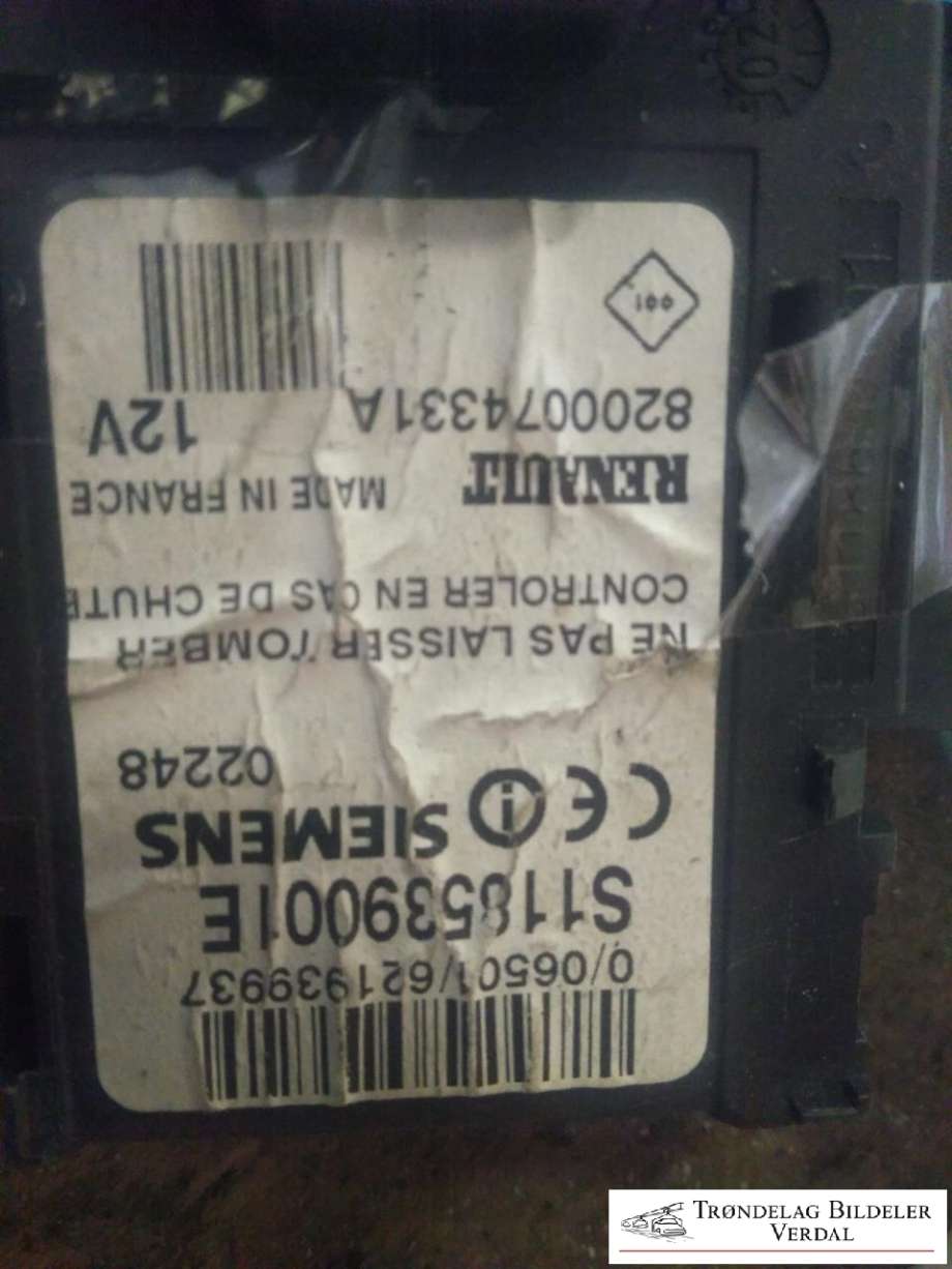 Tenningslås til Renault Megane 1999-2003 (Type I, Fase 2)  (SIEMENS|8200074331A||602904)