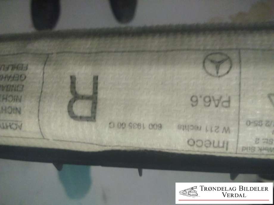 Airbag gardin høyre til Mercedes E-Klasse 2002-2006 (Fase 1) (W211) (W211) (6004192000||354201)