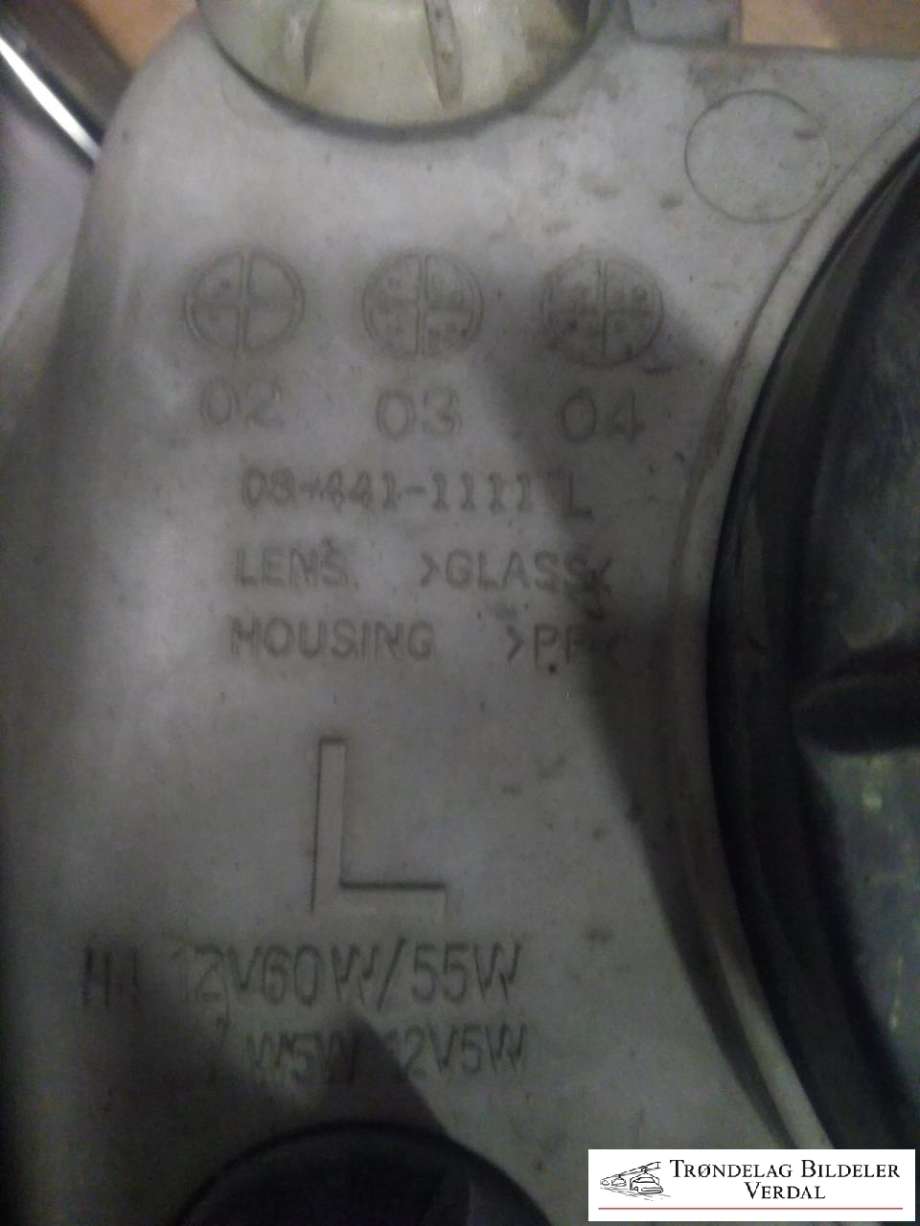 Frontlykt venstre halogen til VW Golf III 1992-1997  (DEPO||950613)