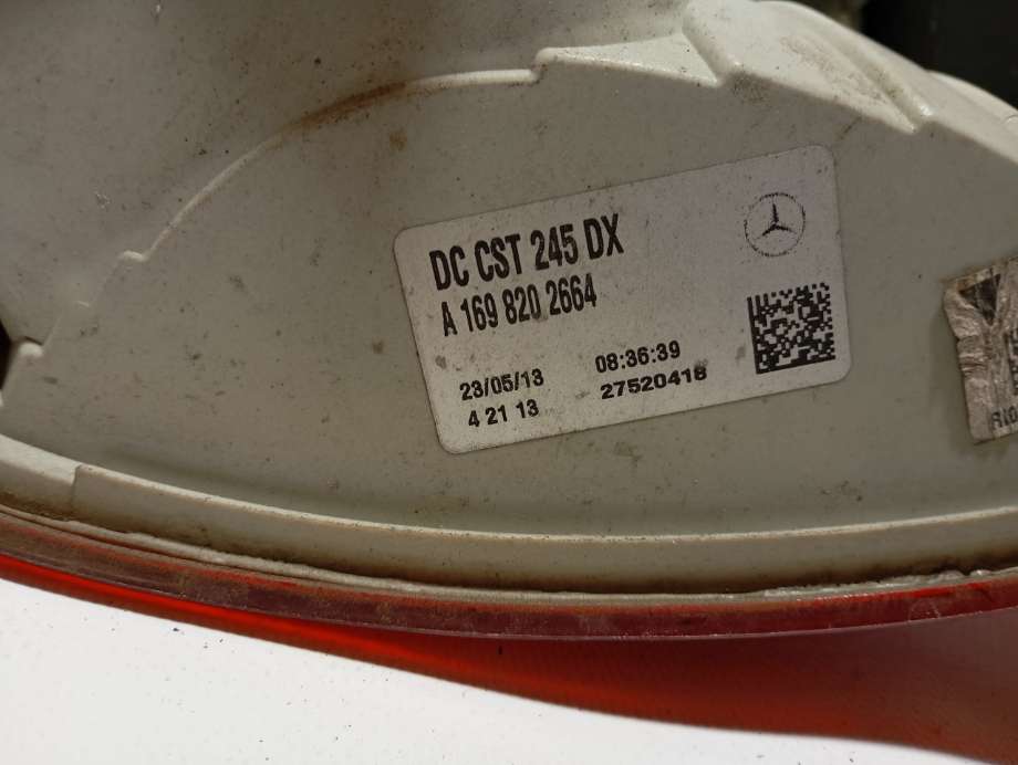 Baklykt høyre til Mercedes B-Klasse 2005-2008 (Fase 1) (W245) (W245) (A1698202664|)
