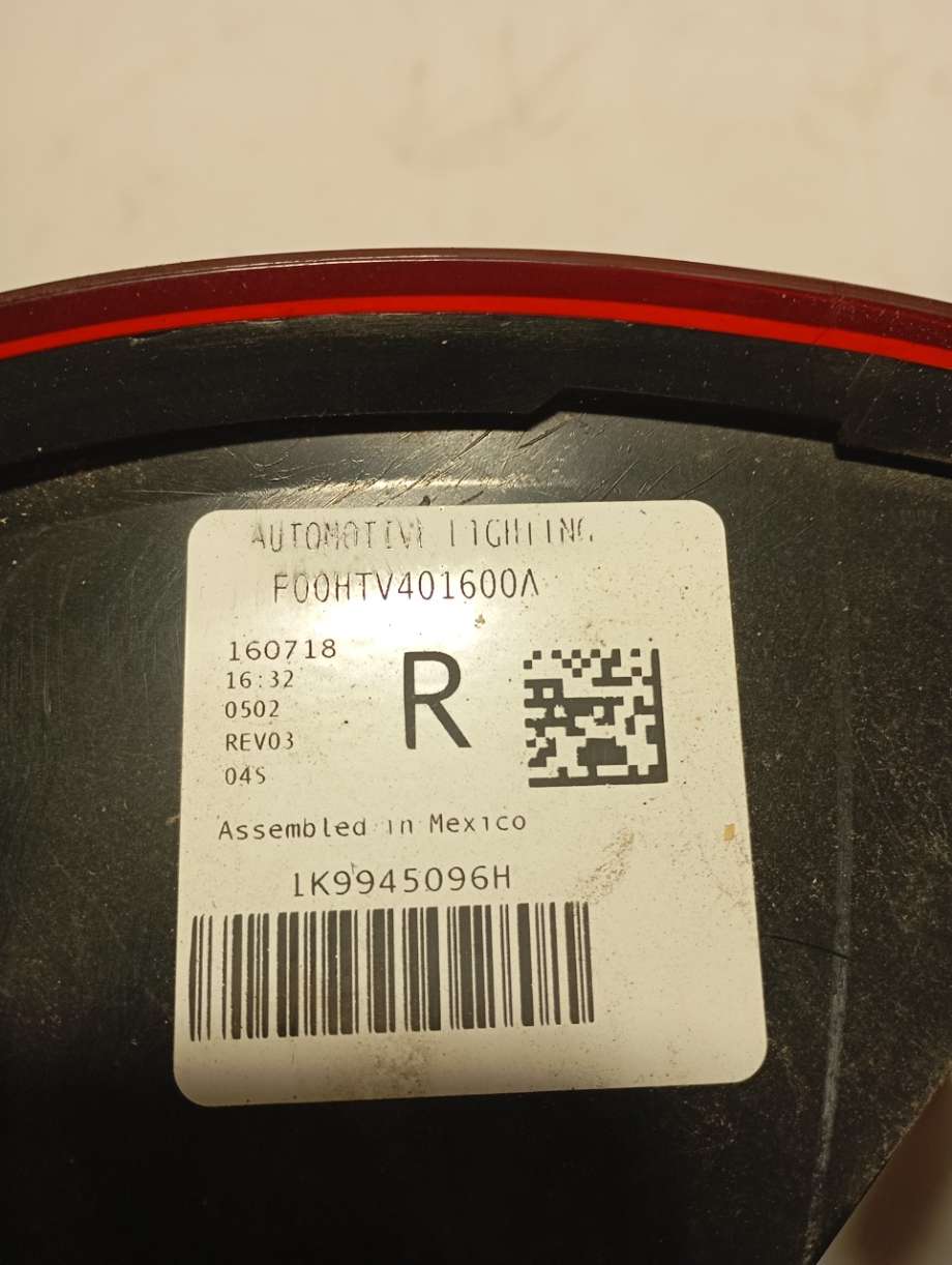Baklykt høyre til VW Golf VI 2008-2012  (1k9945096h|)