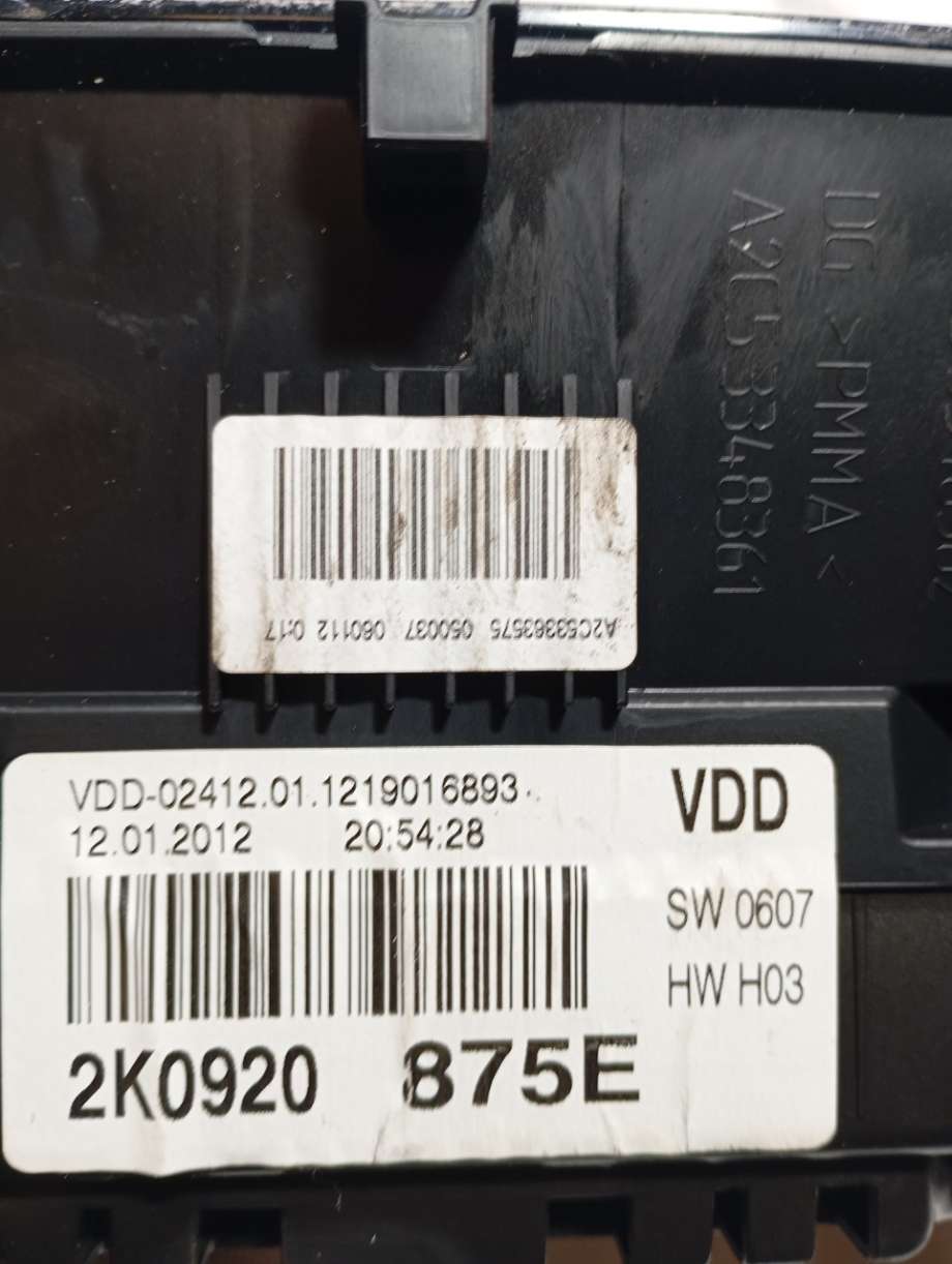 Speedometer til VW Caddy 2010-2015 (Type III, Fase 2)  (|2k0920875e)