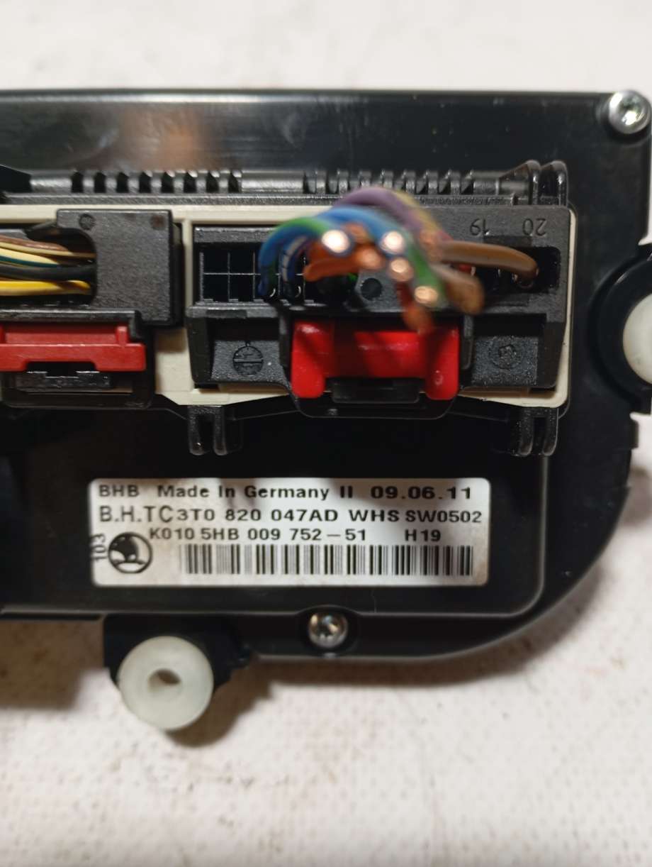 Varmeapparat betjening til Škoda Octavia 2005-2008 (Type II, Fase 1)  (|k0105hb00975251|3t0820047ad)