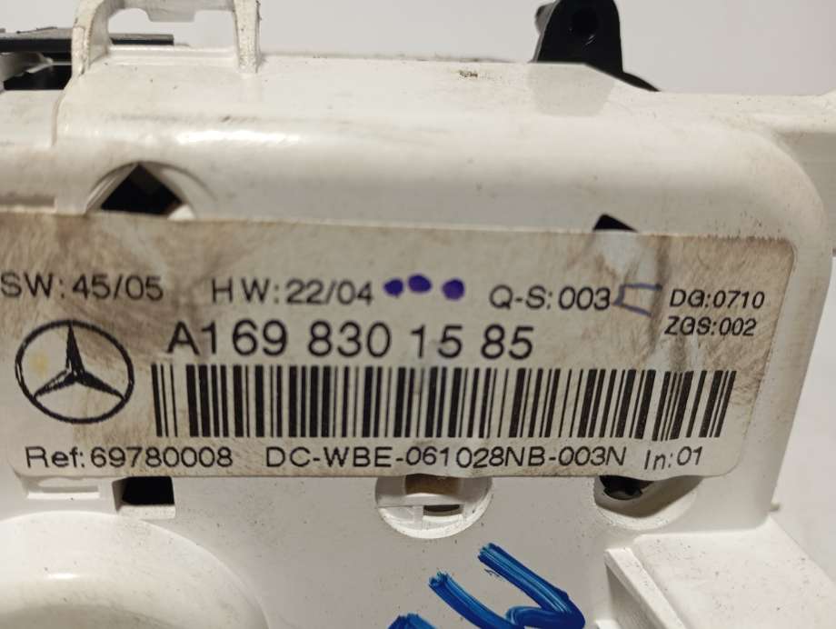 Varmeapparat betjening til Mercedes B-Klasse 2005-2008 (Fase 1) (W245) (W245) (MERCEDES||a1698301585)