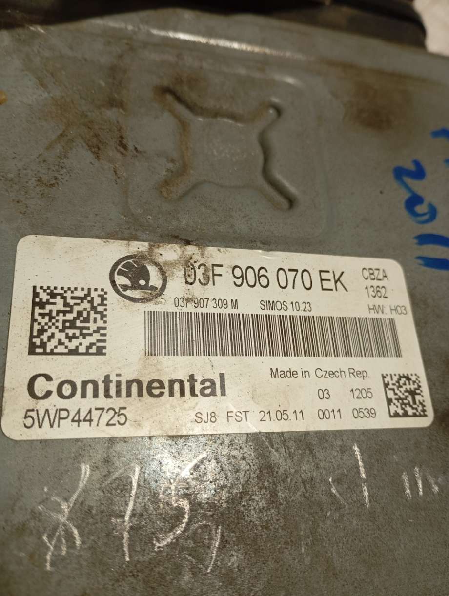 Styreenhet motor til Škoda Fabia 2007-2010 (Type II, Fase 1)  (|03f906070ek)