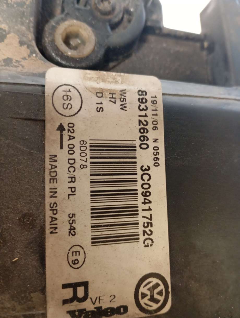 Frontlykt høyre xenon til VW Passat 2005-2010 (B6) (B6) (|3c0941752g)