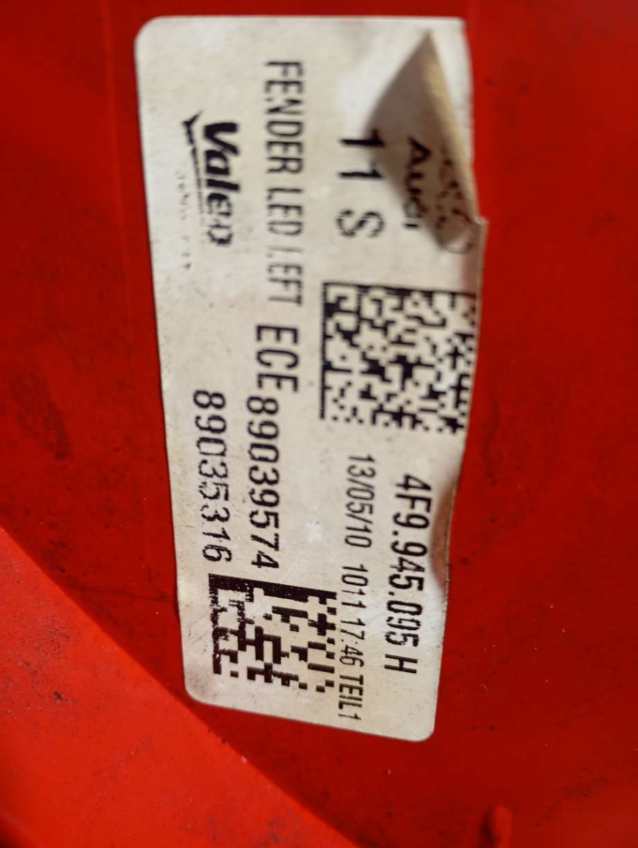 Baklykt venstre til Audi A6 2005-2008 (Type III, Fase 1) (C6) (C6) (|4f9945095h)