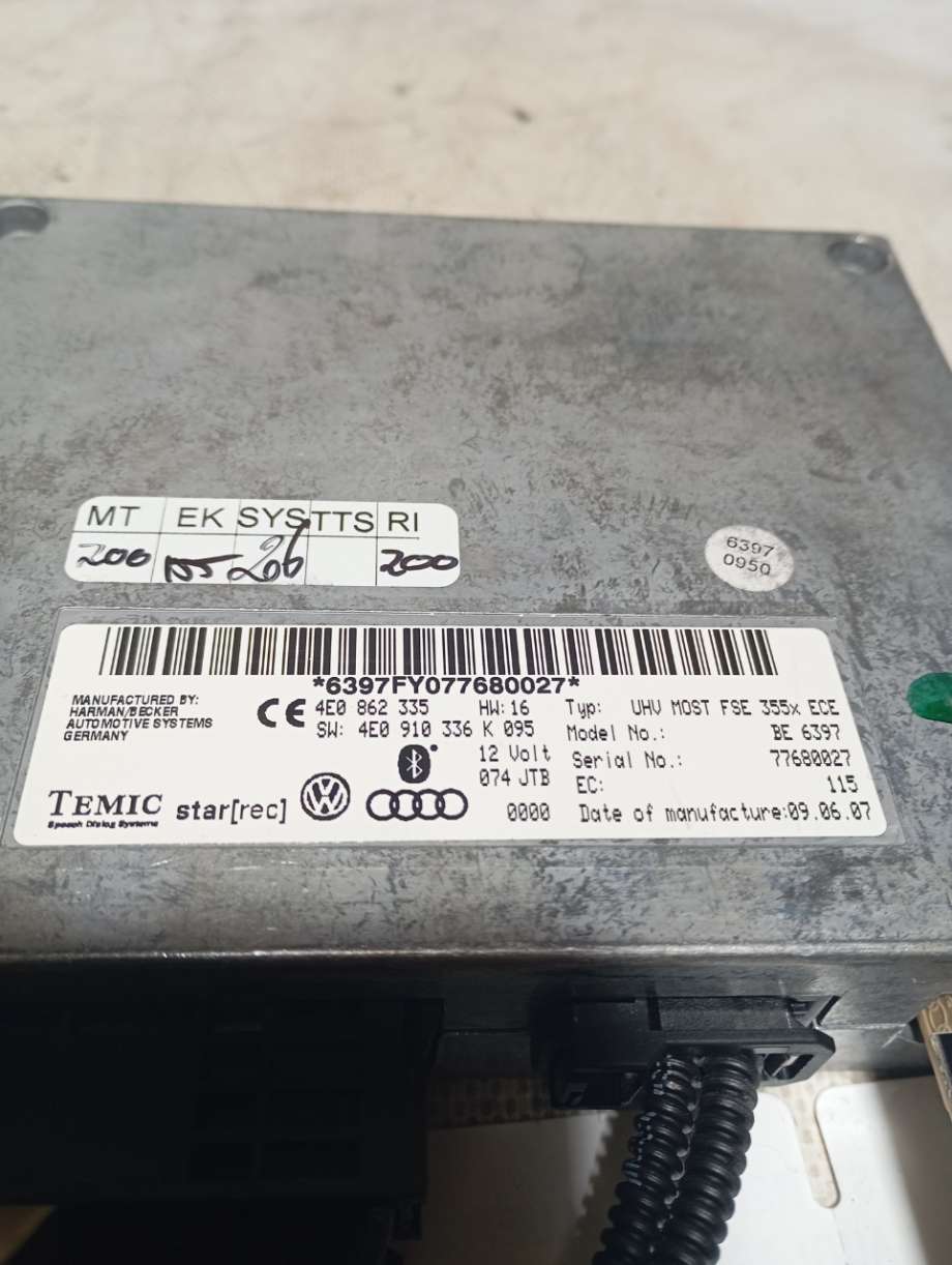 Styreenhet bluetooth til Audi A6 2005-2008 (Type III, Fase 1) (C6) (C6) (|4e0862335)