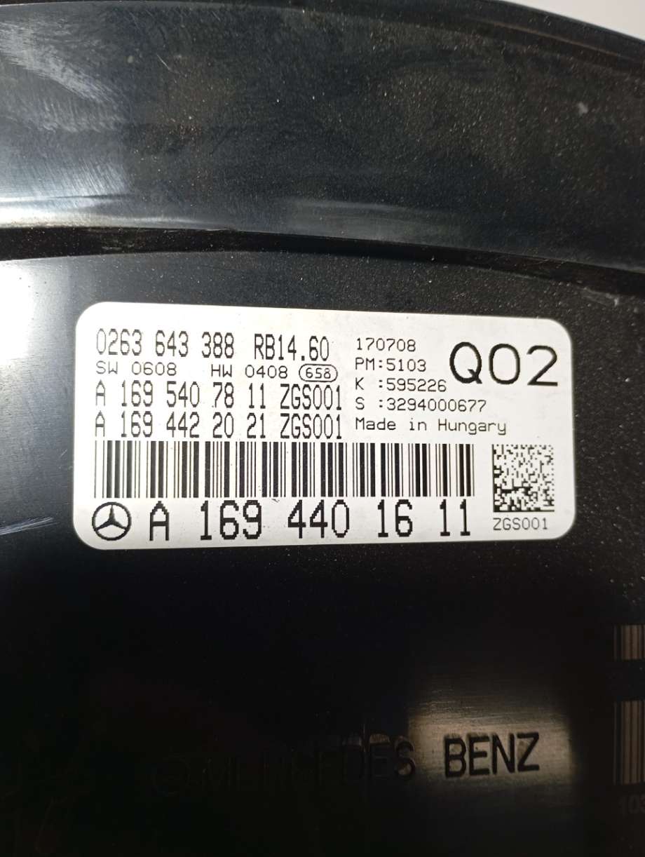 Speedometer til Mercedes A-Klasse 2005-2012 (W169) (W169) (a1694401611|)