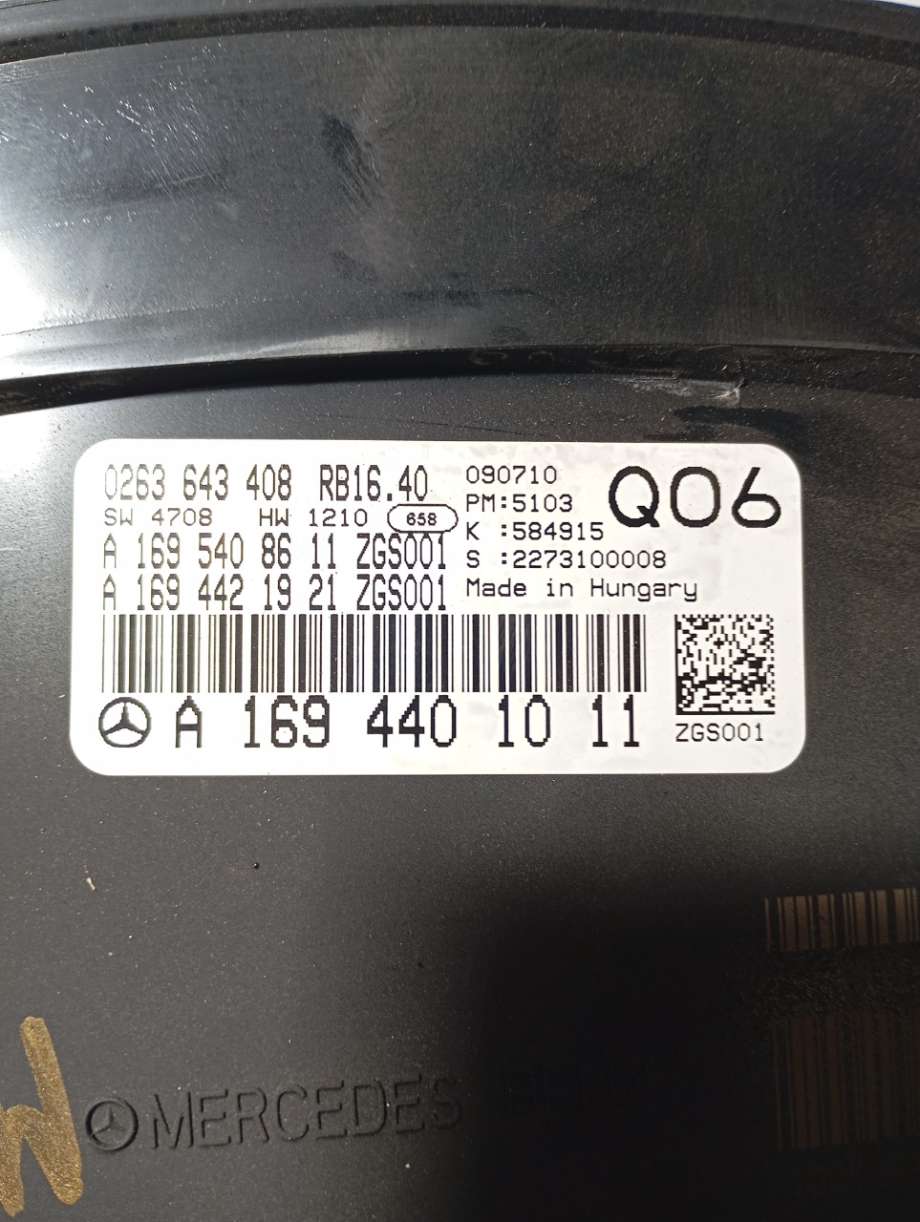 Speedometer til Mercedes B-Klasse 2005-2008 (Fase 1) (W245) (W245) (|a1694401011)