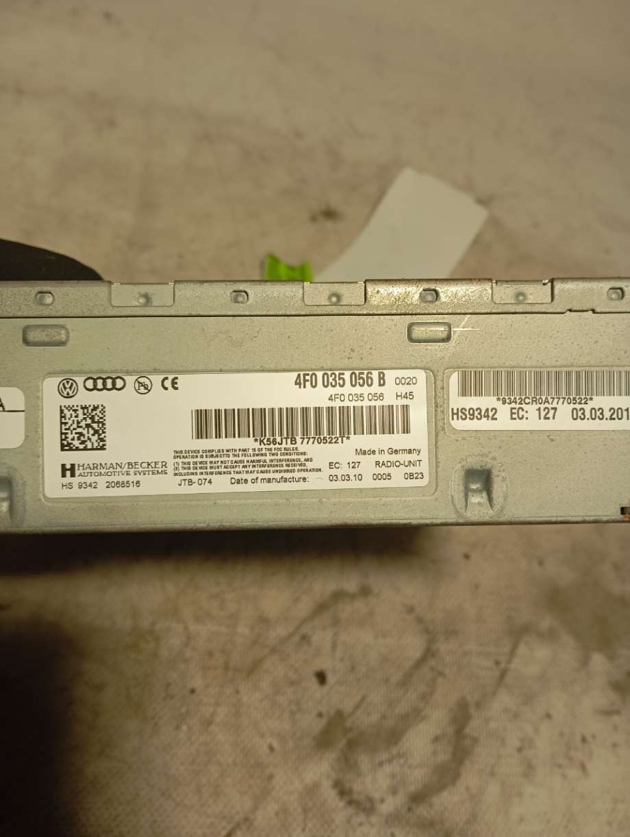 Bilstereo diverse til Audi A6 2005-2008 (Type III, Fase 1) (C6) (C6) (|4f0035056b)