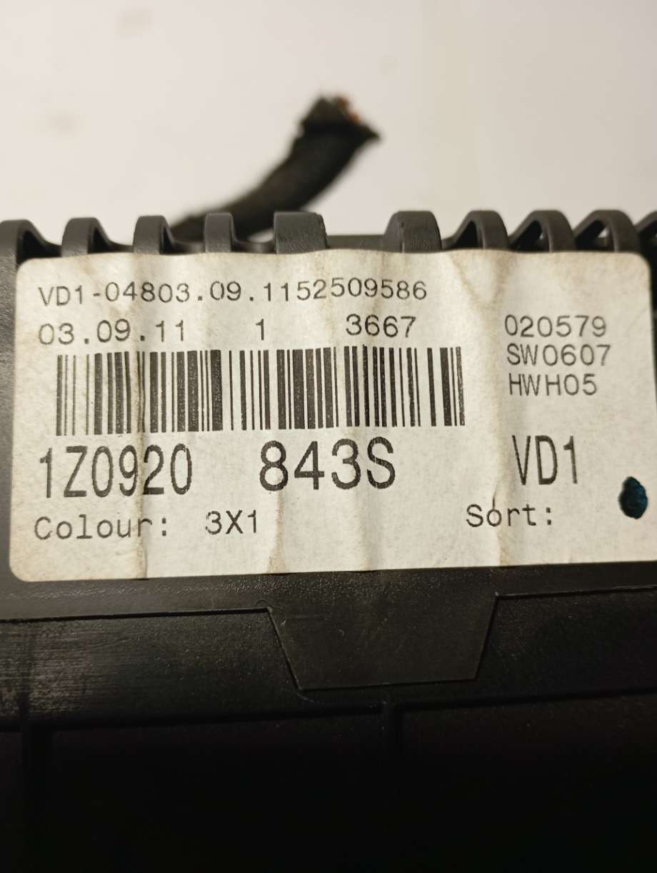 Speedometer til Škoda Octavia 2005-2008 (Type II, Fase 1)  (|1z0920843s)