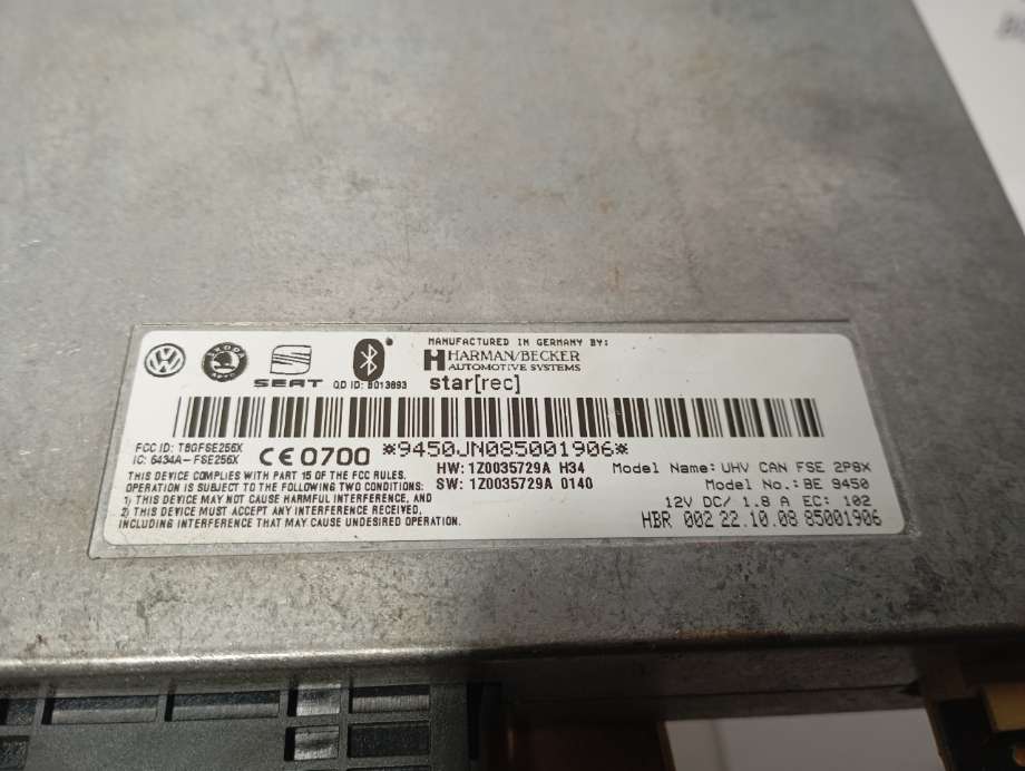 Styreenhet bluetooth til VW Golf V, Combi 2003-2008  