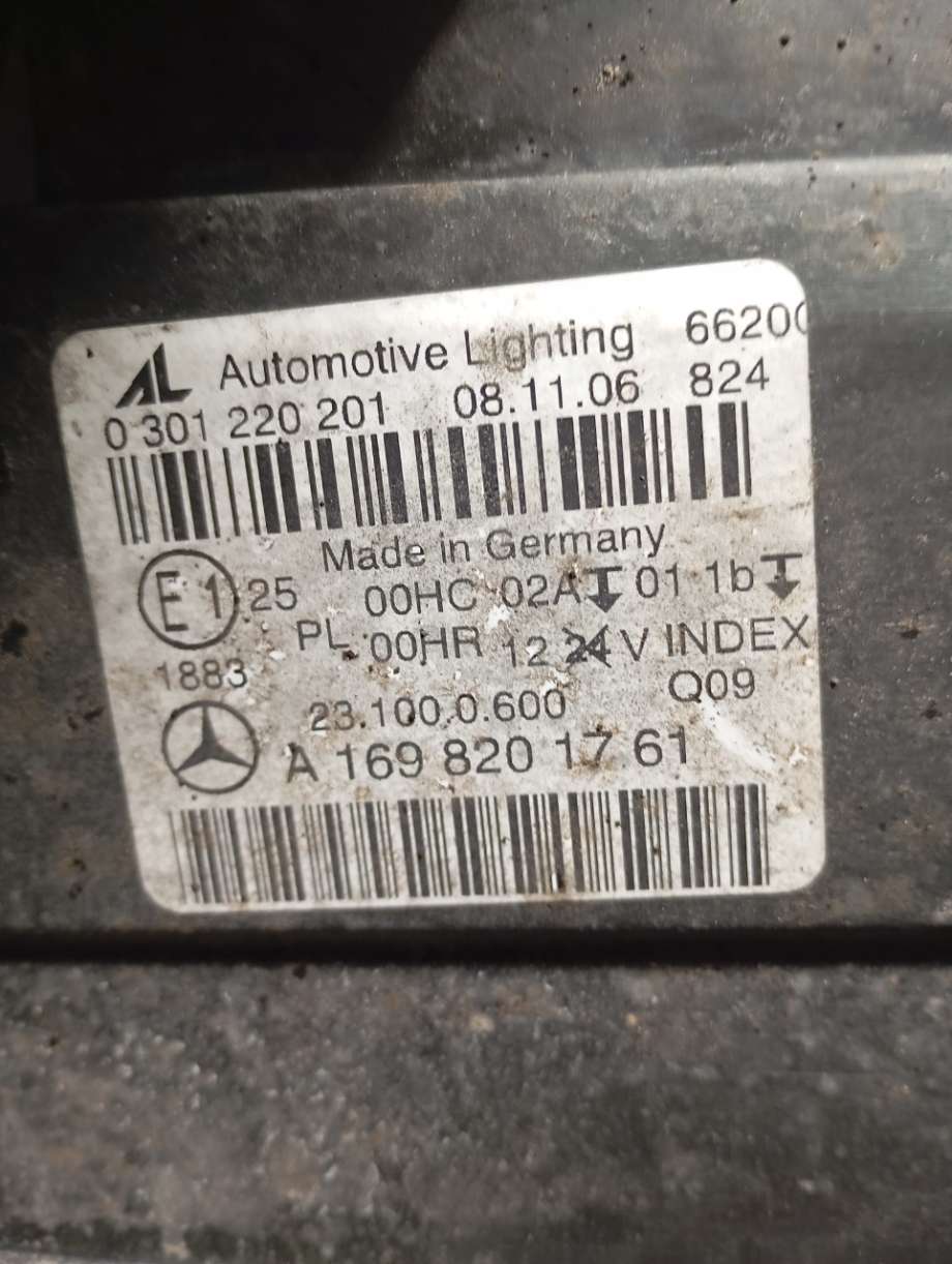 Frontlykt venstre halogen til Mercedes B-Klasse 2005-2008 (Fase 1) (W245) (W245) (|a1698201761)