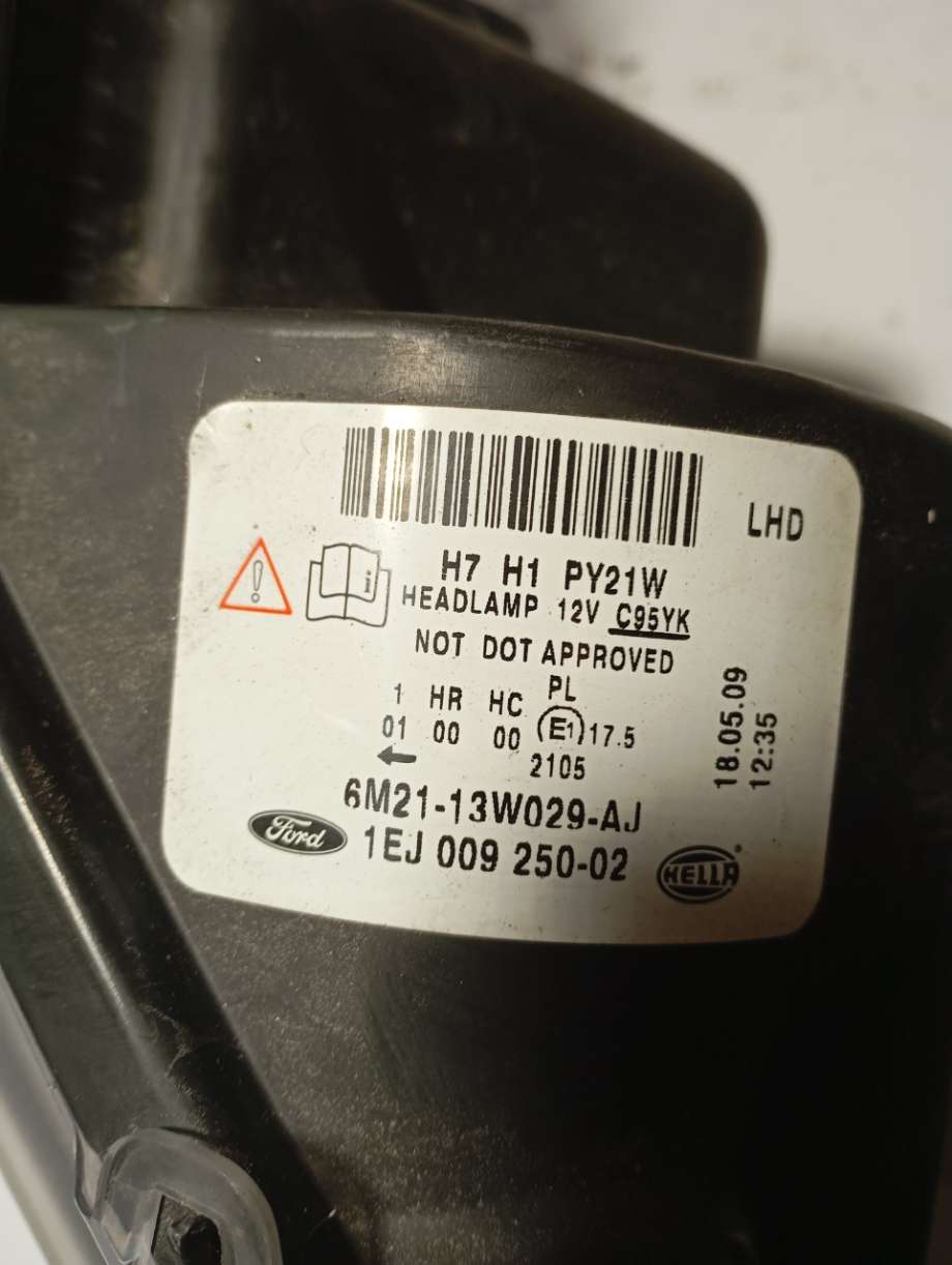 Frontlykt høyre halogen til Ford S-Max 2006-2010 (Type I, Fase 1) (|6m2113w029aj)