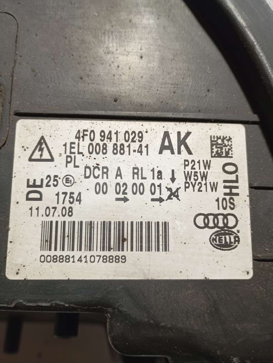 Frontlykt venstre xenon til Audi A6 2005-2008 (Type III, Fase 1) (C6) (C6) (|4f0941029)