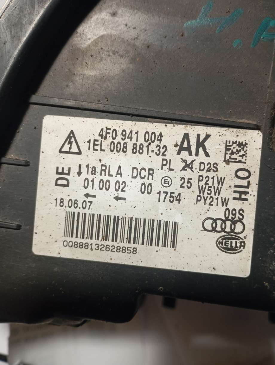 Frontlykt høyre xenon til Audi A6 2005-2008 (Type III, Fase 1) (C6) (C6) (|4f0941004)