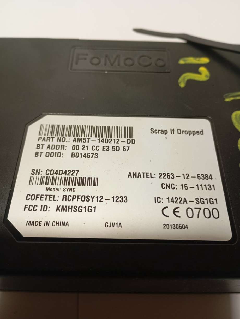 Styreenhet bluetooth til Ford Focus 2011-2014 (Type III, Fase 1)  (|am5t14d212dd)