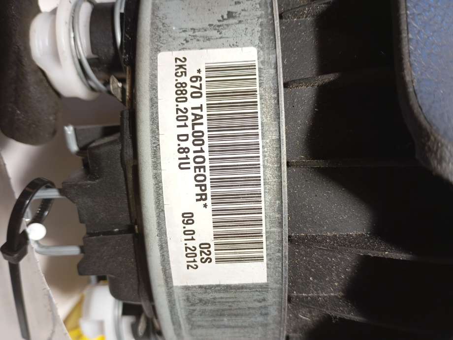 Airbag rattpute til VW Caddy 2010-2015 (Type III, Fase 2)  (|2k5880201)