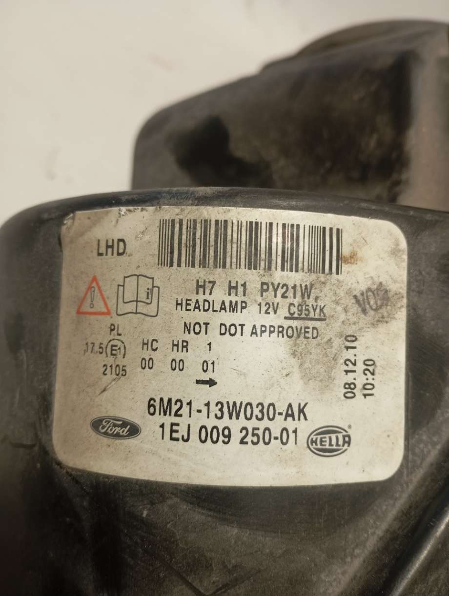 Frontlykt venstre halogen til Ford S-Max 2006-2010 (Type I, Fase 1) (|6m2113w030ak)