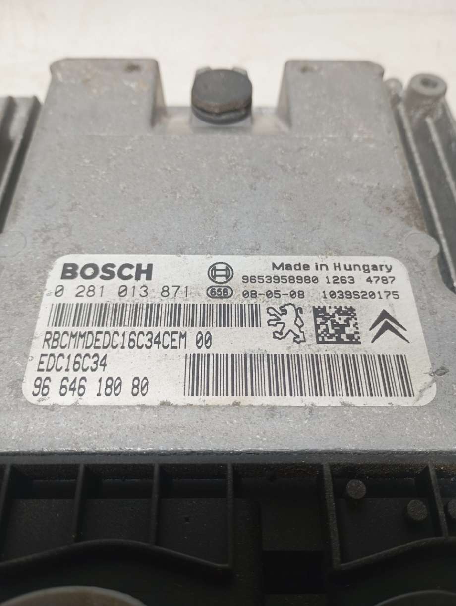 Styreenhet motor til Peugeot Partner 2008-2015 (Type II, Fase 1) (|edc16c34|0281013871)
