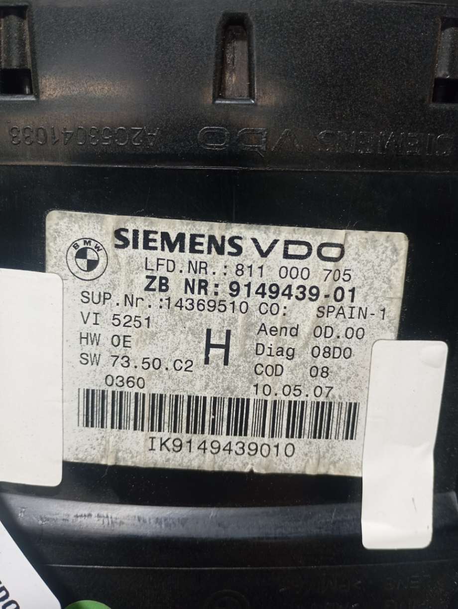 Speedometer til BMW 3-Serie 2005-2011 (E90/E91/E92/E93) (E90/E91/E92/E93) (|14369510|811000705)