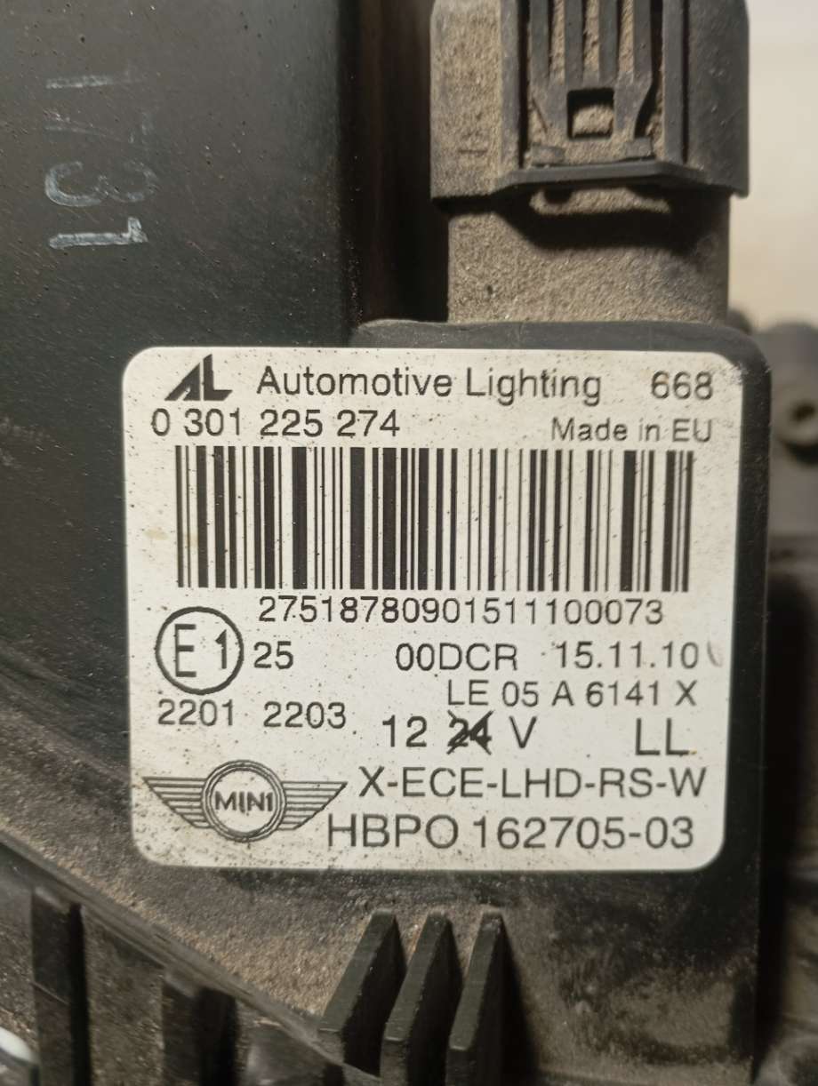 Frontlykt høyre xenon til Mini One/Cooper 2007-2014 (R55-57) (R55-57) (|0301225274)