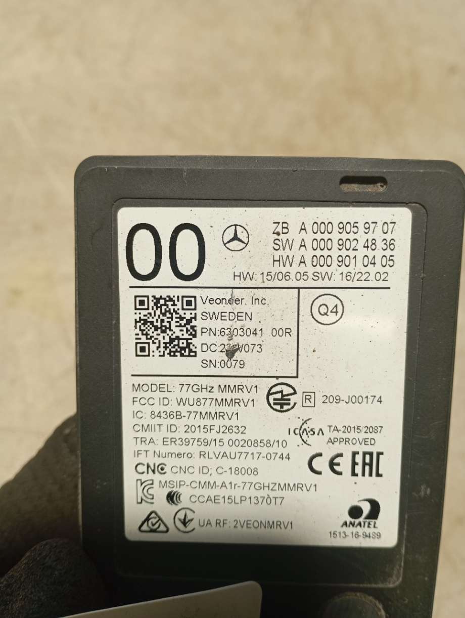 Sensor radar til Mercedes S-Klasse 2013-2020 (W222) (W222) (|a0009059707)