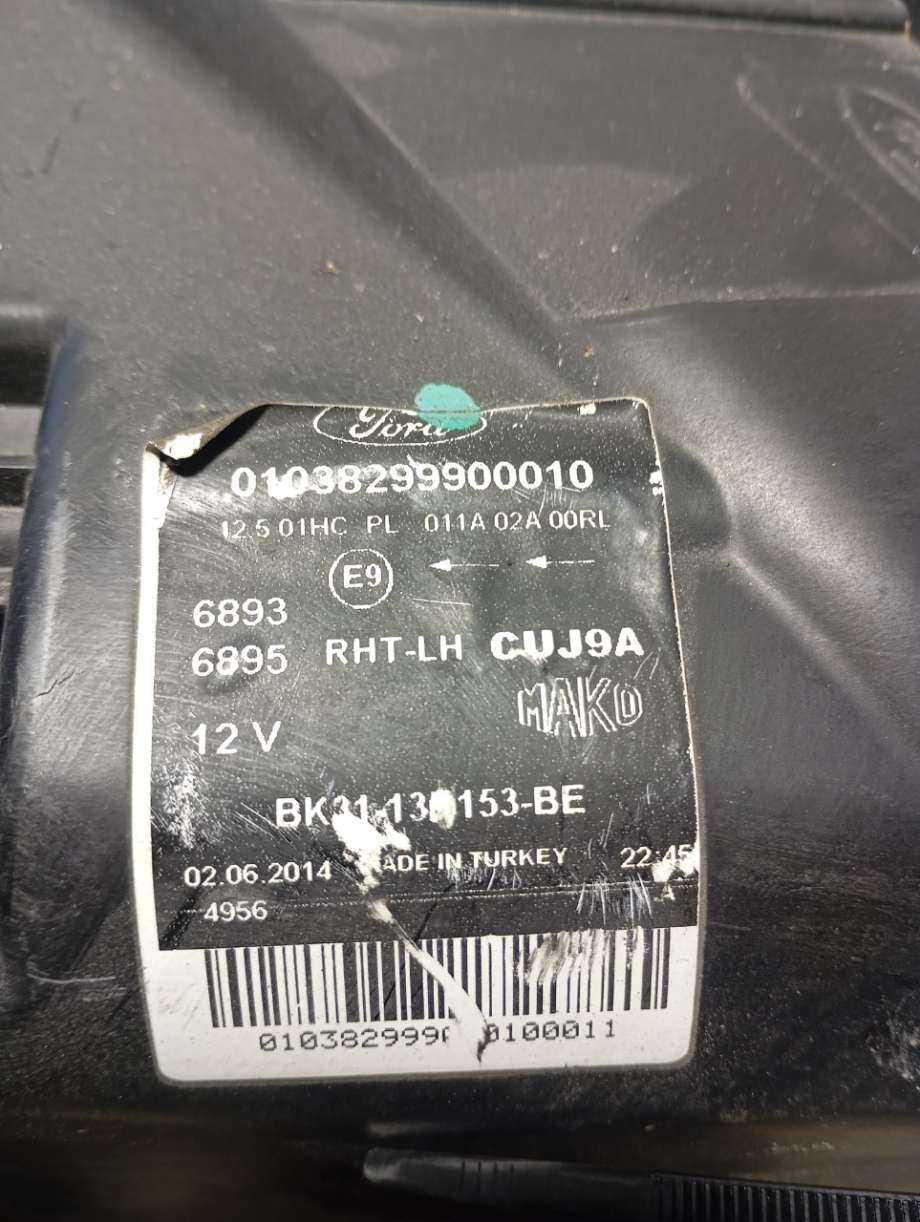 Frontlykt venstre halogen til Ford Transit 2014-->>  (|BK3113D153BE)