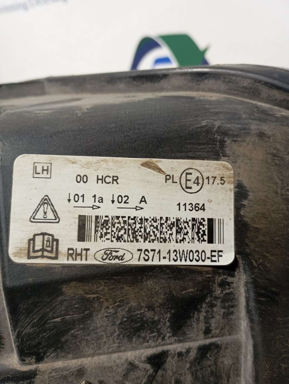 Frontlykt venstre halogen til Ford Mondeo 2007-2010 (Type IV, Fase 1)  (|7s7113w030ef)