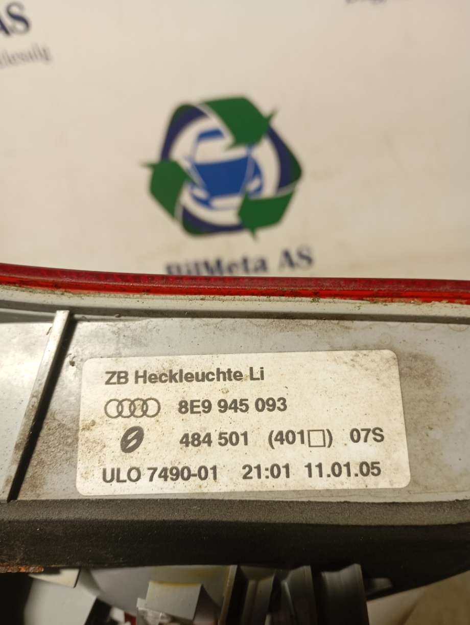 Baklykt venstre indre til Audi A4 2004-2008 (Type III) (B7) (B7) (|8e9945093)